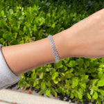 Jay Feder 18k White Gold Diamond Tennis Fashion Bracelet