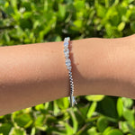 Jay Feder 14k White Gold Oval Diamond Bead Bracelet