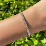 Jay Feder 18k Yellow Gold Diamond Stretchy Tennis Bangle Bracelet