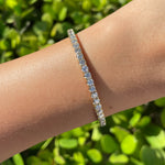 Jay Feder 18k Yellow Gold Diamond Stretchy Tennis Bangle Bracelet