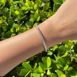 Jay Feder 18k Yellow Gold Diamond Stretchy Tennis Bangle Bracelet