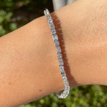 Jay Feder 14k White Gold Diamond Tennis Bracelet
