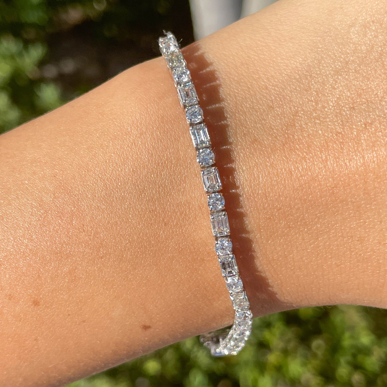 Jay Feder 14k White Gold Diamond Tennis Bracelet