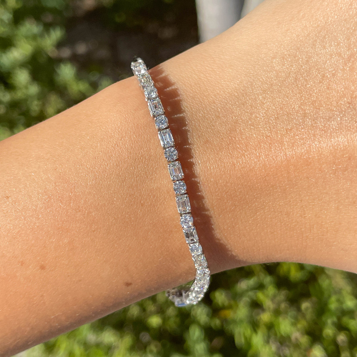 Jay Feder 14k White Gold Diamond Tennis Bracelet