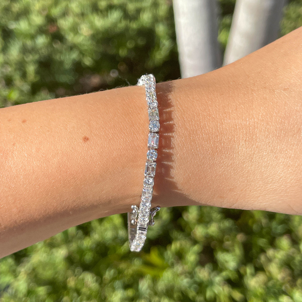 Jay Feder 14k White Gold Diamond Tennis Bracelet