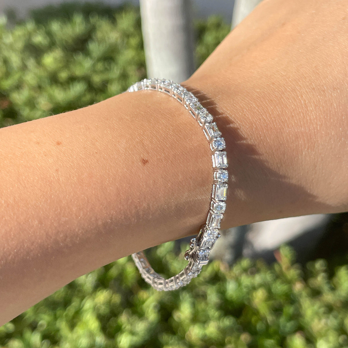 Jay Feder 14k White Gold Diamond Tennis Bracelet