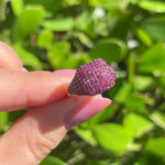 Jay Feder 14k Yellow Gold Ruby Pave Set Ring