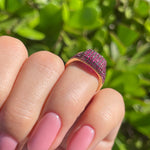 Jay Feder 14k Yellow Gold Ruby Pave Set Ring