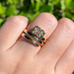 Jay Feder 14k Yellow Gold Emerald cut Diamond Wrap Ring