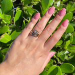 Jay Feder 14k Yellow Gold Emerald cut Diamond Wrap Ring