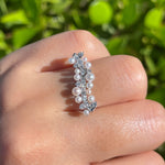 Jay Feder 14k White Gold Pearl and Diamond Fancy Wave Ring