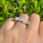 Jay Feder 14k White Gold Pearl and Diamond Fancy Wave Ring