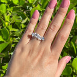 Jay Feder 14k White Gold Pearl and Diamond Fancy Wave Ring