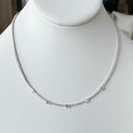 Jay Feder 14k White Gold Diamond Station Necklace