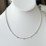 Jay Feder 14k White Gold Diamond Station Necklace