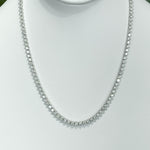Jay Feder 18k White Gold Round Diamond 3 Prong Tennis Necklace