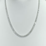 Jay Feder 18k White Gold Round Diamond 3 Prong Tennis Necklace