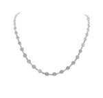 JAY FEDER 14K WHITE GOLD DIAMOND BY THE YARD NECKLACE