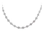 JAY FEDER 14K WHITE GOLD DIAMOND BY THE YARD NECKLACE