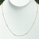 Jay Feder 14k Yellow Gold Diamond By The Yard Necklace