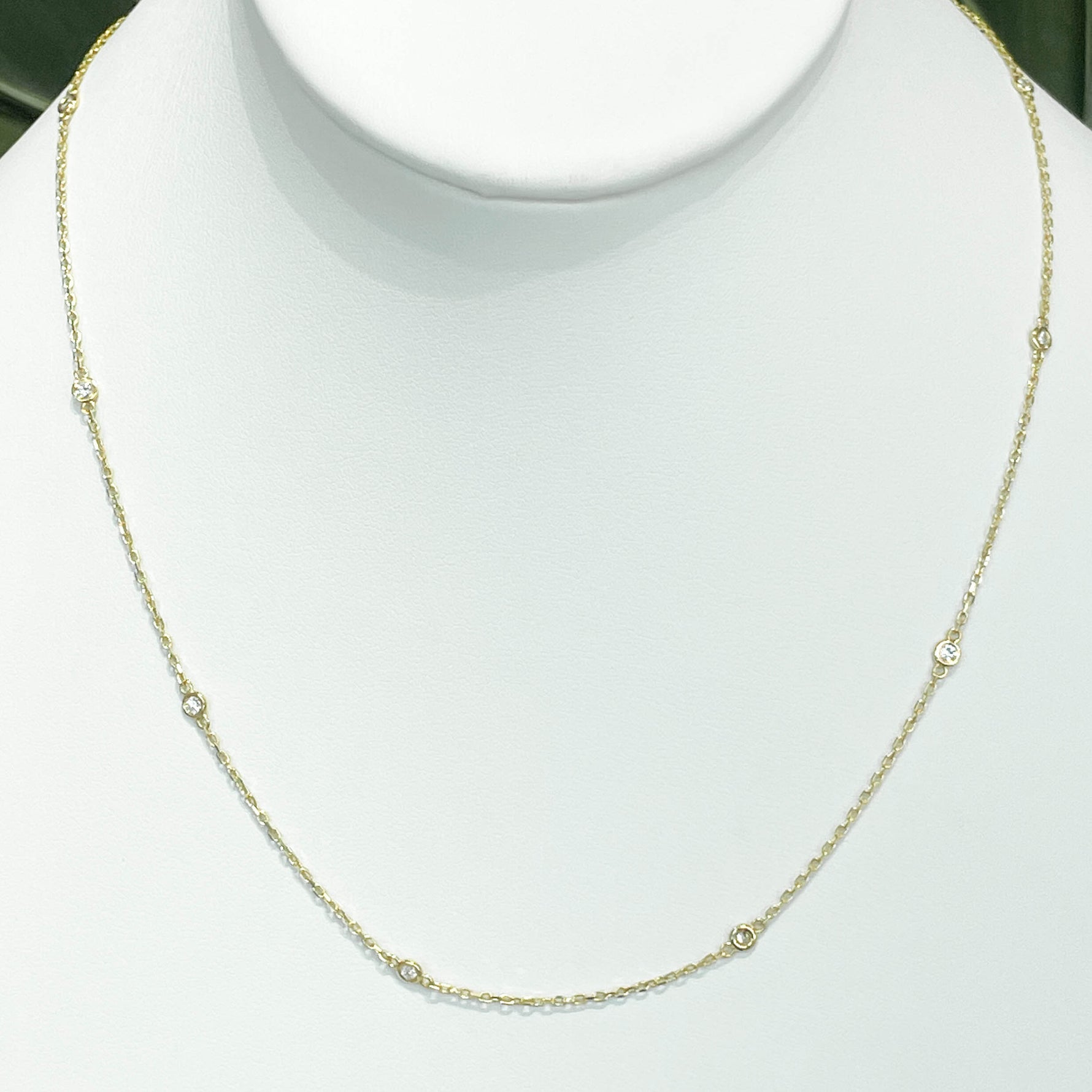 Jay Feder 14k Yellow Gold Diamond By The Yard Necklace