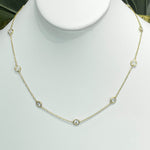 Jay Feder 14k Yellow Gold Diamond By The Yard Necklace