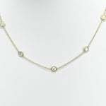 Jay Feder 14k Yellow Gold Diamond By The Yard Necklace