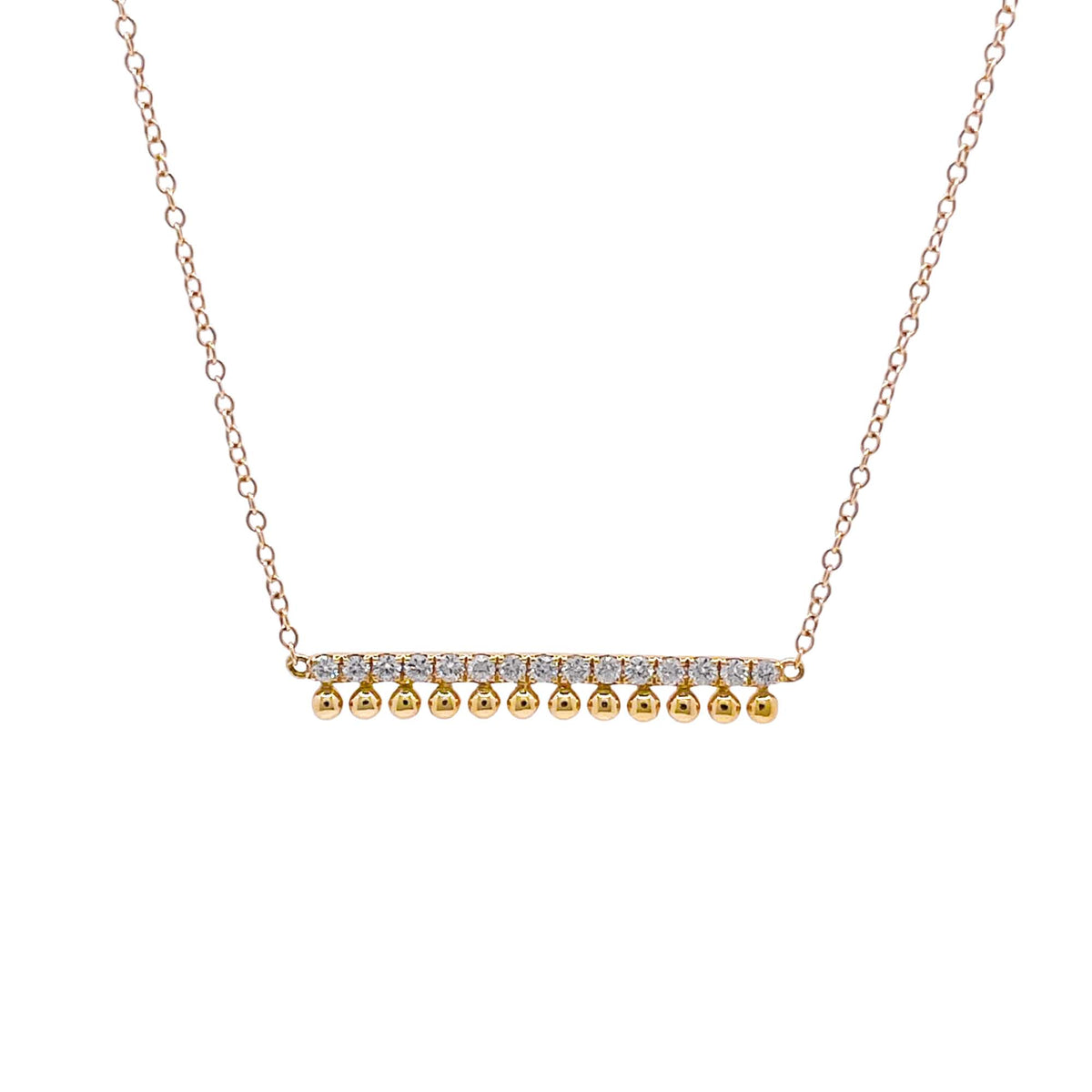 Jay Feder 18k Yellow Gold Diamond Bar Necklace