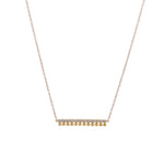 Jay Feder 18k Yellow Gold Diamond Bar Necklace
