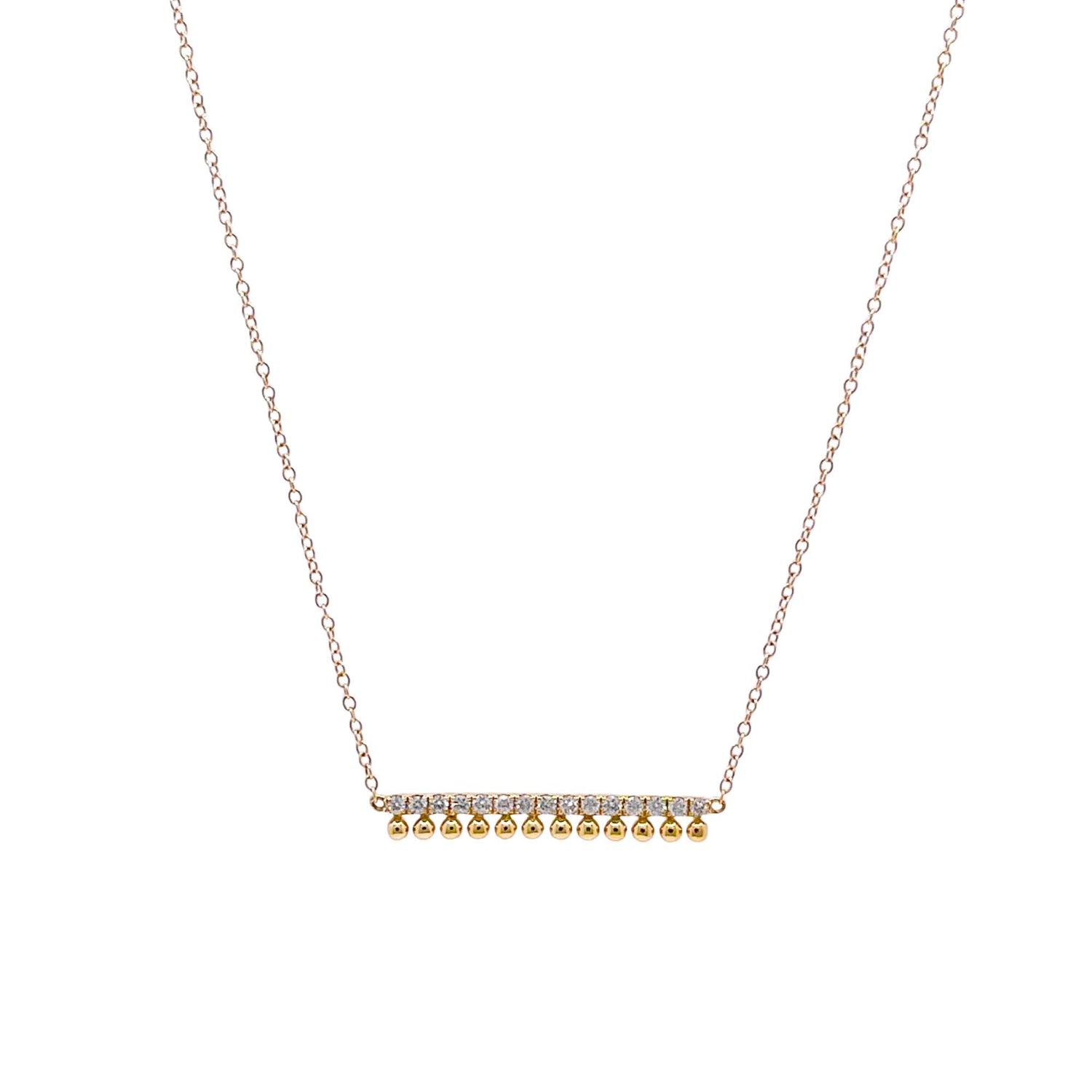 Jay Feder 18k Yellow Gold Diamond Bar Necklace