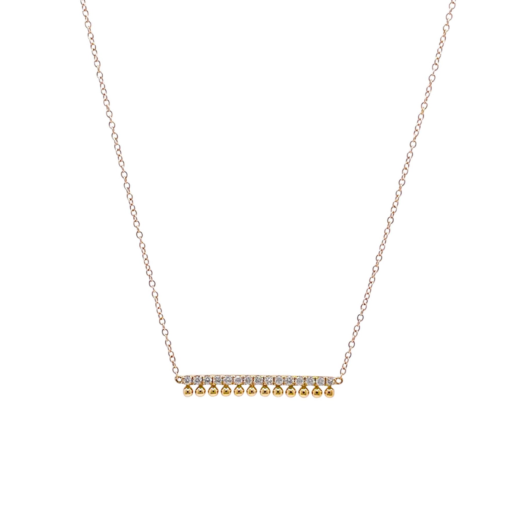 Jay Feder 18k Yellow Gold Diamond Bar Necklace