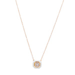 Doves 18k Yellow Gold Diamond White Agate Pendant Necklace