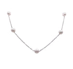 JAY FEDER 14K WHITE GOLD PEARL ACOYA TINCUP NECKLACE