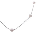 JAY FEDER 14K WHITE GOLD PEARL ACOYA TINCUP NECKLACE