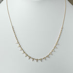 Jay Feder 14k Yellow Gold Diamond Halfway Spike Necklace