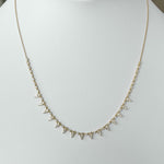Jay Feder 14k Yellow Gold Diamond Halfway Spike Necklace
