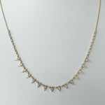 Jay Feder 14k Yellow Gold Diamond Halfway Spike Necklace