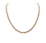 JAY FEDER 14K YELLOW GOLD DIAMOND HEART STATION NECKLACE