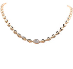 Jay Feder 14k Yellow Gold Pear Shaped Diamond Necklace