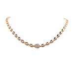 Jay Feder 14k Yellow Gold Pear Shaped Diamond Necklace