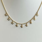 Jay Feder 14k Yellow Gold Diamond Star Hanging Necklace