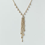 Jay Feder 14k Yellow Gold Diamond Bezel Lariat Necklace