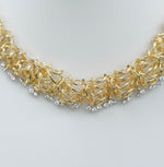 Jay Feder 18k Yellow Gold Diamond Filigree Branch Necklace
