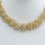 Jay Feder 18k Yellow Gold Diamond Filigree Branch Necklace