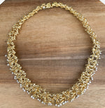 Jay Feder 18k Yellow Gold Diamond Filigree Branch Necklace