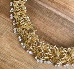 Jay Feder 18k Yellow Gold Diamond Filigree Branch Necklace