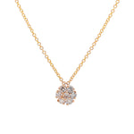 Jay Feder 14k Yellow Gold Diamond Cluster Pendant Necklace
