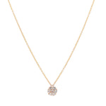Jay Feder 14k Yellow Gold Diamond Cluster Pendant Necklace