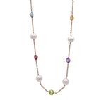 JAY FEDER 14K YELLOW GOLD MULTI STONE NECKLACE
