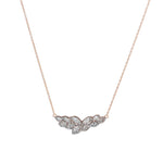 Jay Feder 18k Yellow Gold/Platinum inverted Diamond Pendant Necklace